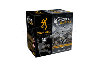 Browning Ammo Wicked Blend Shells, Bismuth/Steel Shot, 12 Gauge, 3