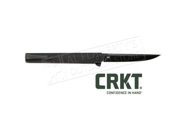 CRKT CEO Flipper Blackout Folding Knife with Liner Lock #7097K