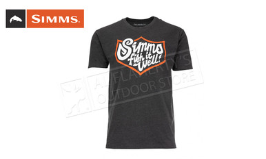 Simms Men's Fish It Well Badge T-Shirt, Charcoal Heather #13517-086