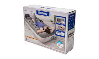 World Famous Bestway Twin Airbed with Built-In Pump #67868