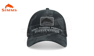 Simms Trout Icon Trucker Cap, Regiment Camo Carbon #12226-1033