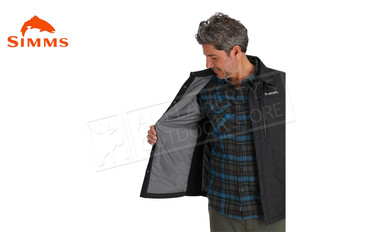 Simms Men's Fall Run Hybrid Shacket, Black #13873-001