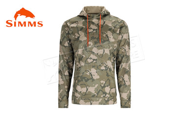 Simms Men's Challenger Fishing Hoody, Regiment Camo Olive Drab #13846-1082