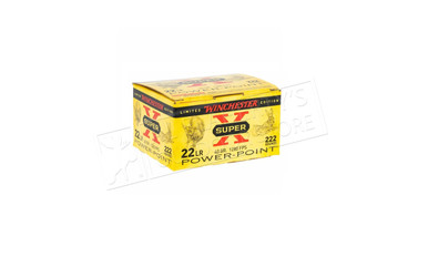 Winchester 22LR Super-X Power-Point Copper Jacket HP 40 Grain Box of 222 #X22LRPPB