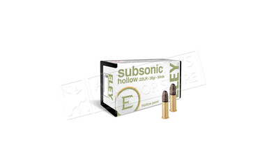 Eley 22LR Subsonic Ammunition, 38 Grain Hollow Point, Box of 50 #05400