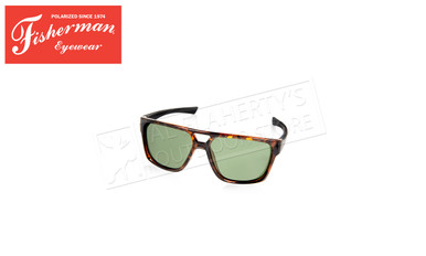 Fisherman Eyewear Keeper Shiny Tort w/Blk Rubber Tmpl Trim/Green Lens #50760205