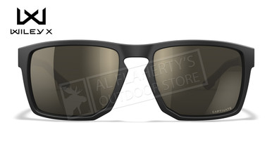 Wiley X Founder Captivate Tungsten Mirror/Matte Black and Tan Frame #AC6FND04