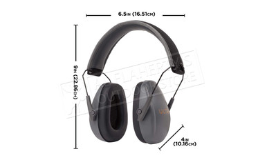 ULTRX Slim Profile Passive Earmuff, Gray #4153