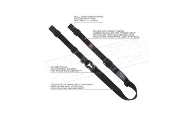 Tac-Six Citadel Double Point Firearm Sling, with Ladder Buckles #8494