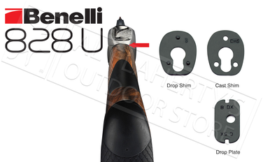 Benelli Shotgun 828U Over-Under Shotgun, AA-Grade Satin Walnut with Black Anodized Receiver