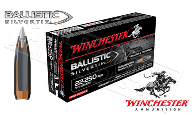 Winchester 22-250 Rem Ballistic Silvertip, Polymer Tipped 50 Grain Box of 20 #SBST2250