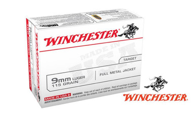 Winchester 9mm Value Pack, 115g FMJ, Box of 100 #USA9MMVP