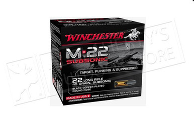 Winchester 22LR M-22 Subsonic, 45 Grains 400 Rounds #S22LRTSU8