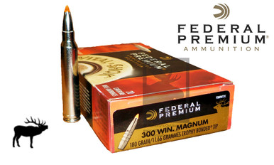 Federal Premium 300 Winchester Magnum Vital Shok, Trophy Bonded Tip 180 Grain Box of 20 #P300WTT1C
