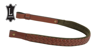 Levy's Leathers Braided Leather Rifle Sling with Suede Backing, 31