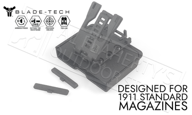 Blade-Tech Signature Double Mag Pouch for 1911 Series Magazines with TekLok Mount #AMMX00241911SSTLBLK-1
