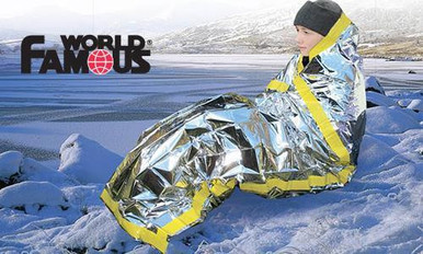 World Famous Mylar Survival Bag/Blanket, 2.1m x .9m #4005