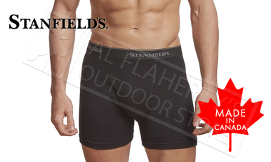 Stanfield's Mens 2 Pack Cotton Boxer Briefs, Black #2516-552