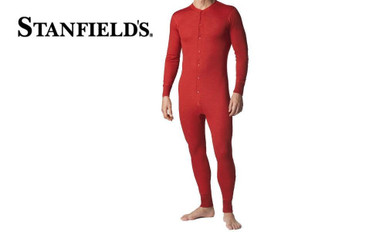 Stanfield's Two Layer Wool Blend Combination, Red