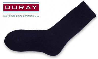 Duray Original Thermal Heavy Weight Wool Sock, Navy Blue, Size Large #1266