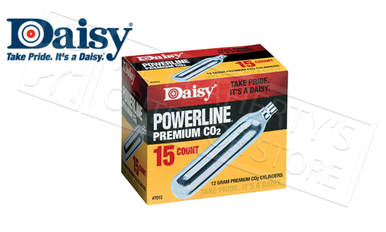 Daisy Powerline Premium CO2 12g Cartridges, Pack of 15 #997015-611