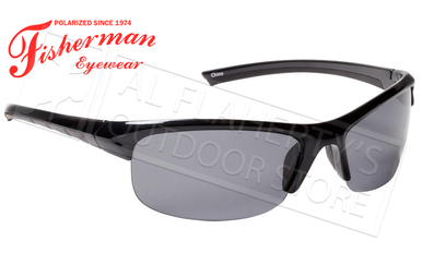 Fisherman Eyewear Tern Polarized Glasses, Shiny Black and Pearl Frame with Gray Lens #50593001