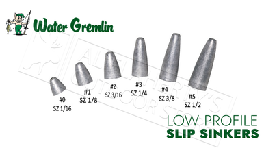  LootShark Fishing Weights, 3/4oz to 1/8oz Bullet