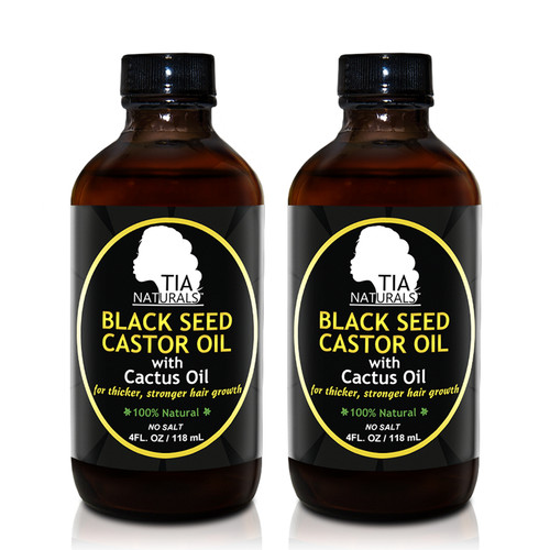 Tia Naturals Black Seed Castor Oil with Cactus Oil 4oz 2-Pack