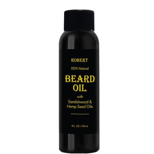 Robert 100% Natural Beard Oil with Sandalwood and Hemp Seed Oil 4oz