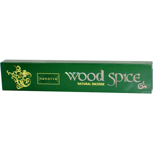 Nandita Wood Spice Natural Incense Sticks (12 sticks) (15 Grams)