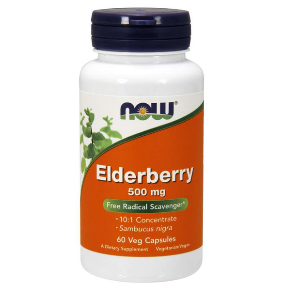 NOW Elderberry 500 mg Veg Capsules 