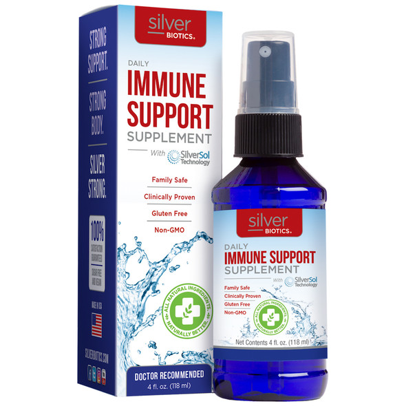Silver Biotics Daily Immune Support Supplement 4oz Spray