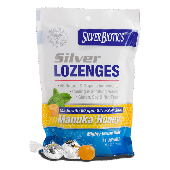 Silver Biotics Silver Lozenges with Manuka Honey (21 Lozenges)