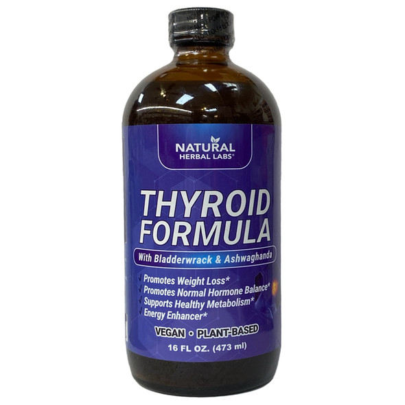 Natural Herbal Labs Thyroid Formula 16oz with Bladderwrack and Ashwaganda
