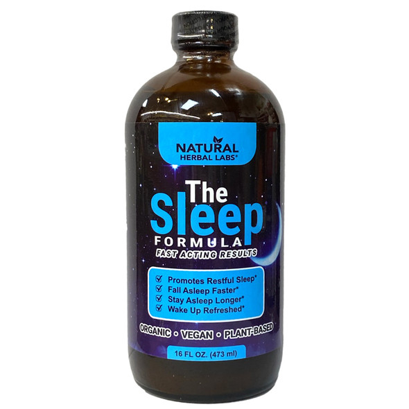 Natural Herbal Labs Sleep Formula 16oz promotes faster, longer restful sleep