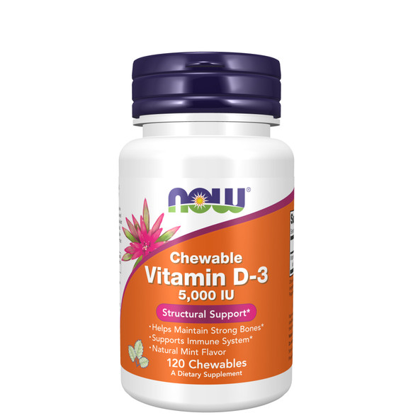 NOW Vitamin D-3 5000 IU 120 Chewables