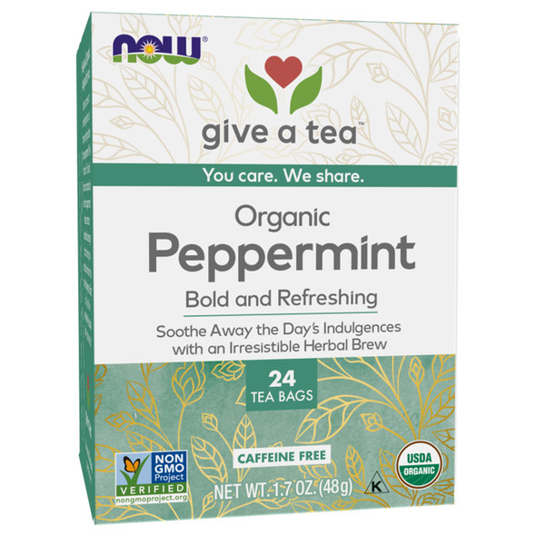 NOW Foods Organic Peppermint Tea - 24 Tea Bags