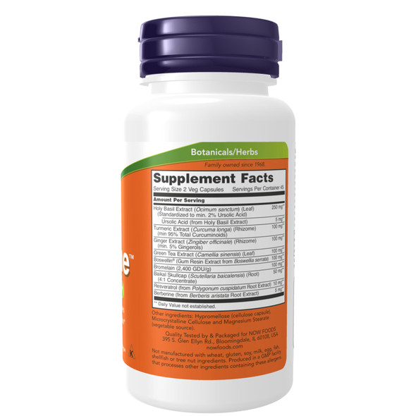 NOW D-Flame 90 Veg Capsules - supplemental facts