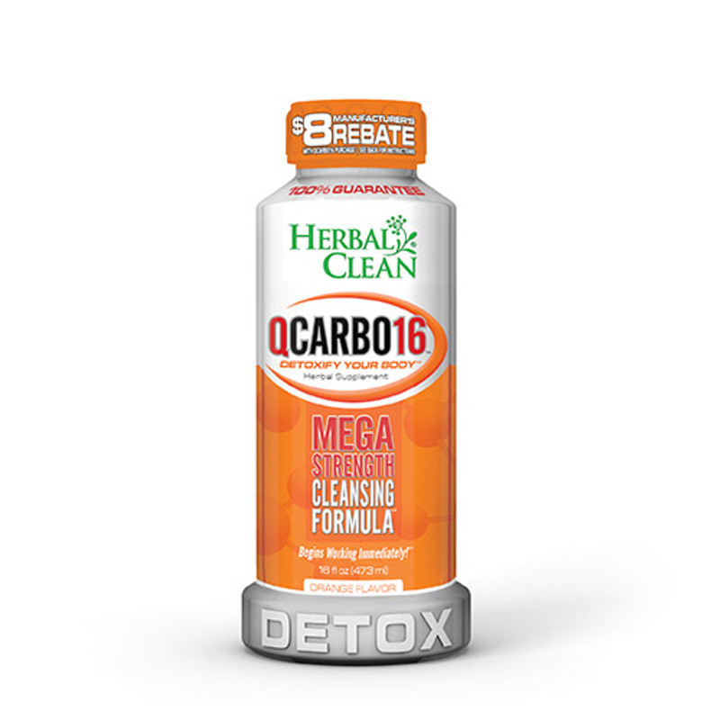 Herbal Clean QCarbo16 Mega Strength with Eliminex Orange 16 fl oz (473 ml)