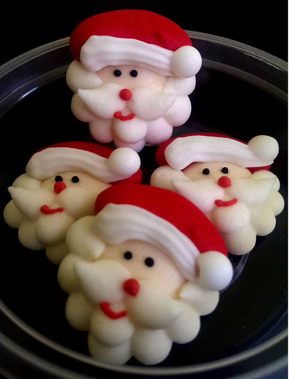 Santa Head Cupcake Toppers Blackwood Lane