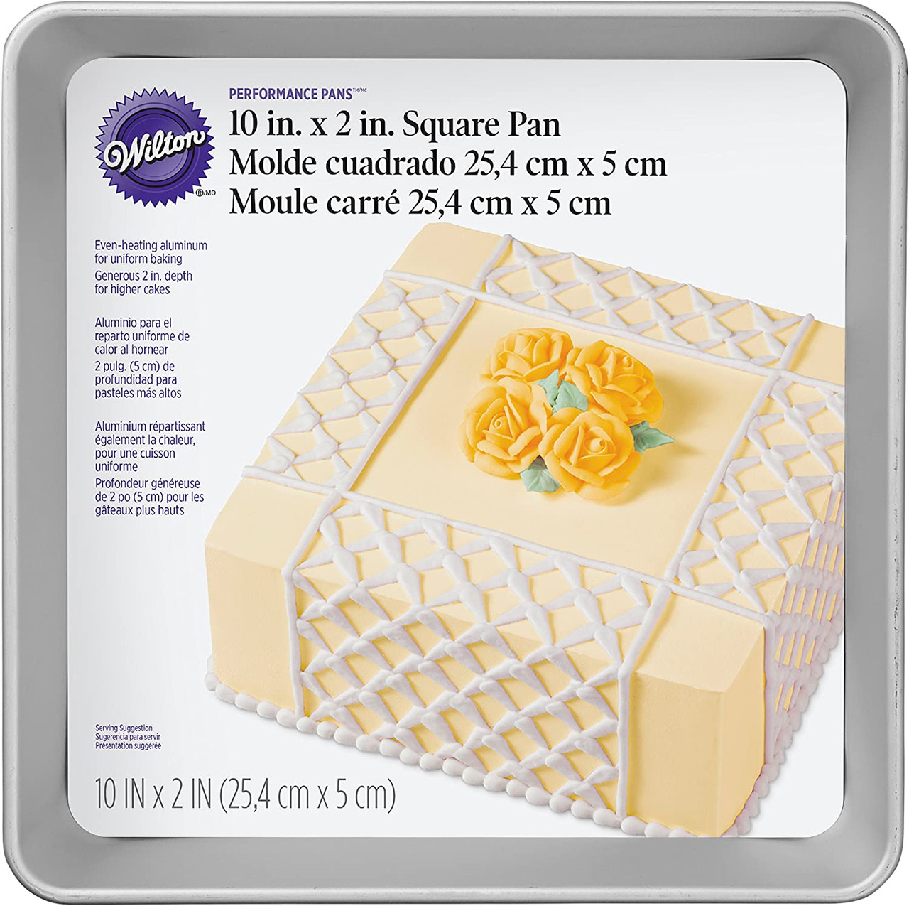 Square Cake Pan (254 x 254 x 102mm / 10 x 10 x 4)