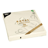 Papstar - Napkins "ROYAL Collection" 1/4 fold 40 cmx 40cm Silver "Festive Moments"(20pk)