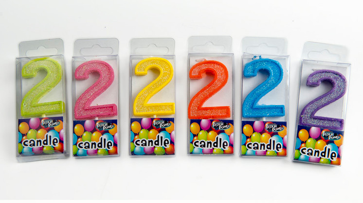Australian Flour Power - Two Mini Number Candle