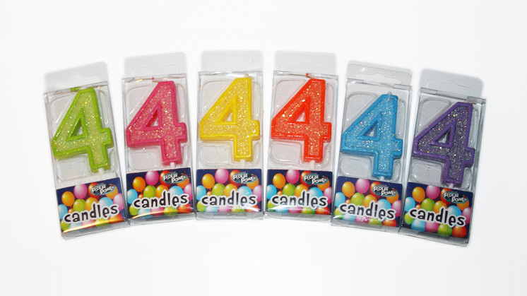Australian Flour Power - Four Mini Number Candle