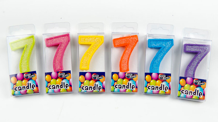 Australian Flour Power - Seven Mini Number Candle
