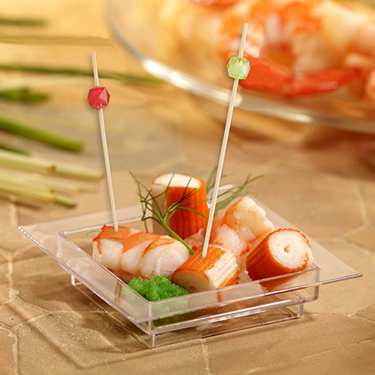 Papstar - Fingerfood Skewers Colours Assorted "Square" (100pcs)