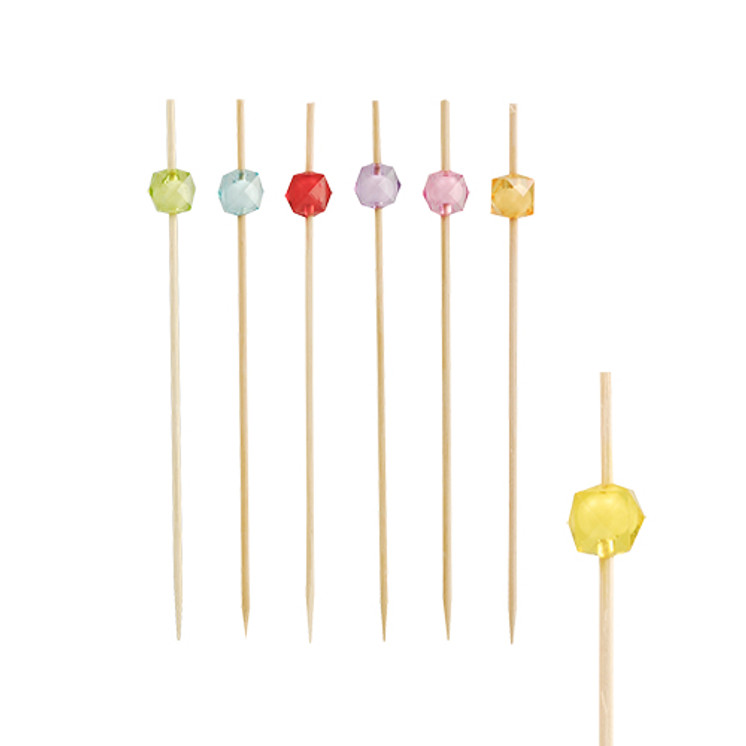 Papstar - Fingerfood Skewers Colours Assorted "Square" (100pcs)