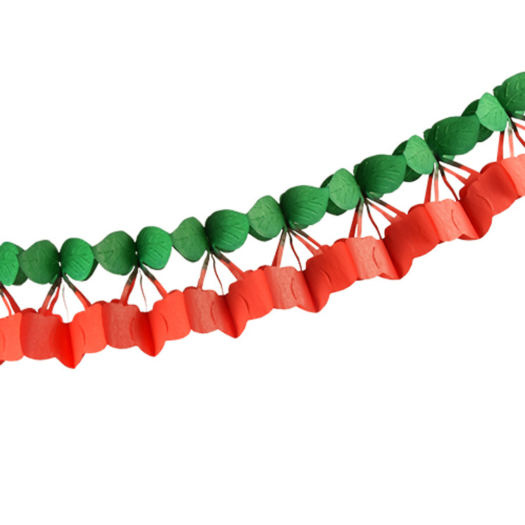 Papstar - Party Feelings! :  Garland 3m Cherry - Non Flammable