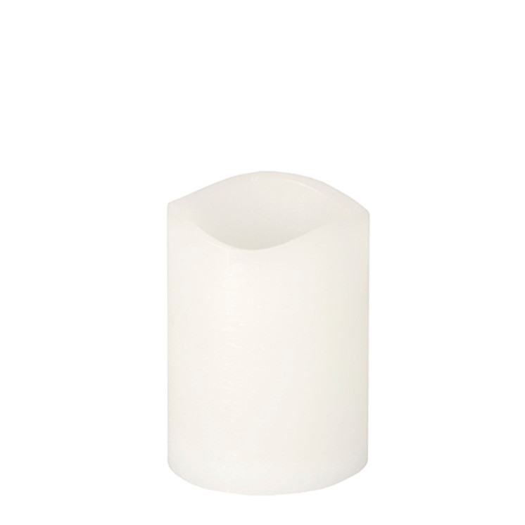 Papstar - Rustic LED Pillar 75mm White