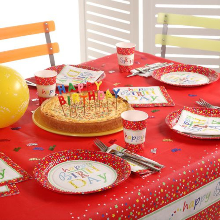 Papstar - Paper Plates "Happy Birthday" 23cm (10pcs)